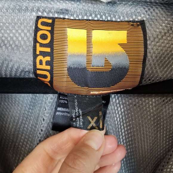 Burton Mens XL Blue Tan Windbreaker Jacket Full Zi - Picture 6 of 11